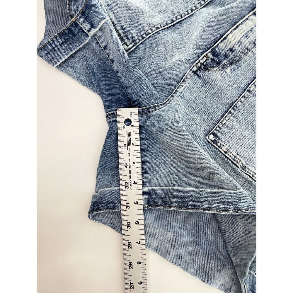 Frayed Women’s High Rise‎ A-Line Denim Shorts Size 28 - Picture 8 of 8